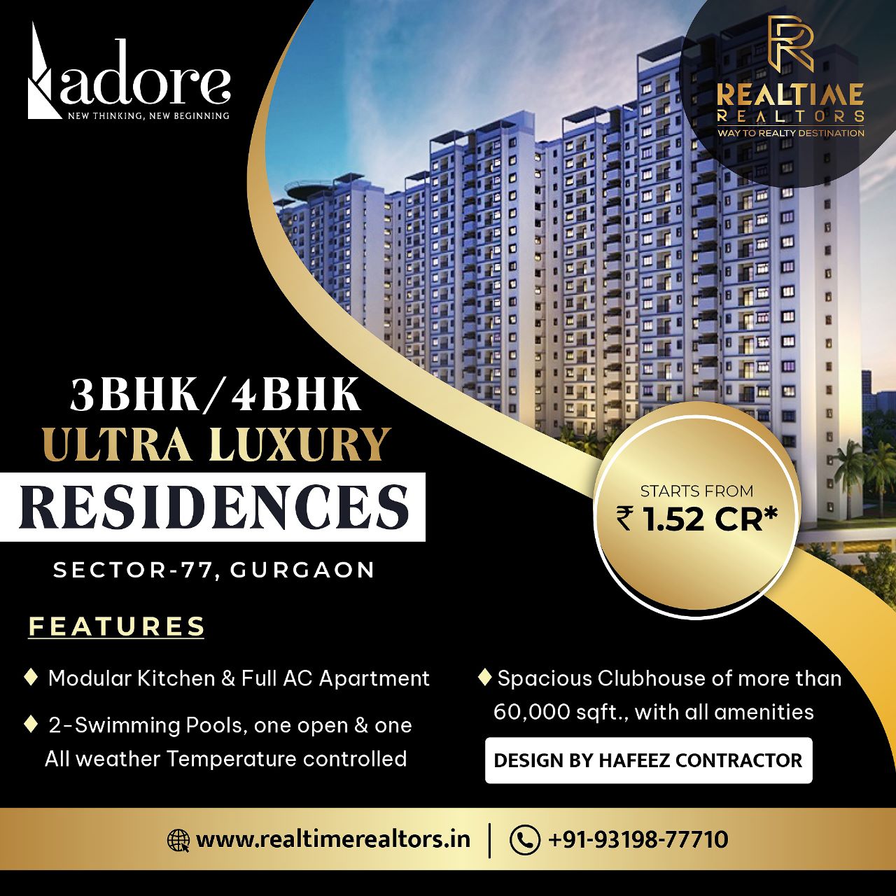 Adore The Select Premia Upcoming Luxury Residential Project in Sector 77 Gurgaon